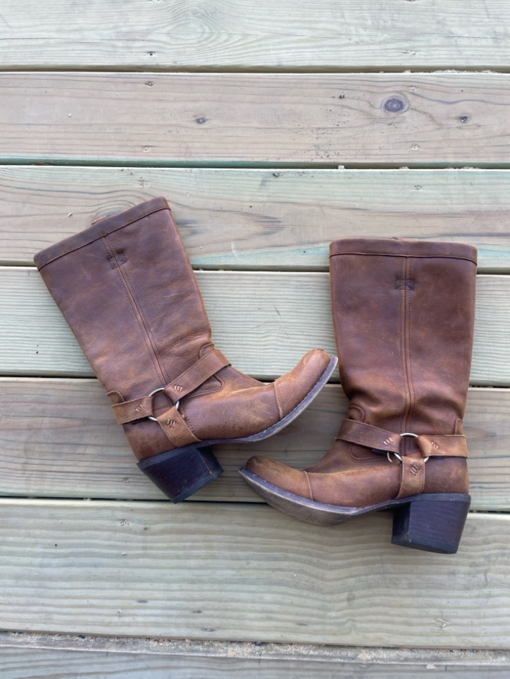Durango Brown Harness Mid-Calf Boots 6.5 festival cowboy western
